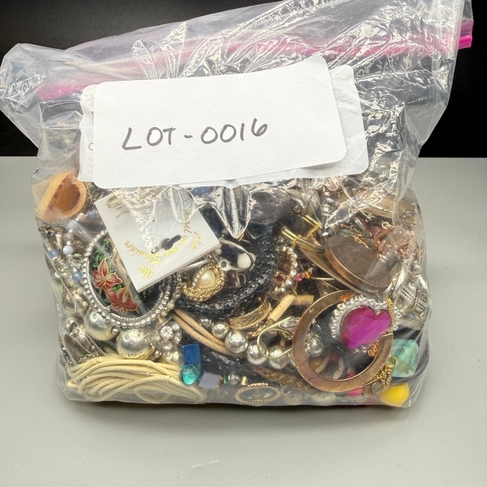Junk Jewelry Lot over 4 lbs Pounds Harvest Craft Resell Tangled